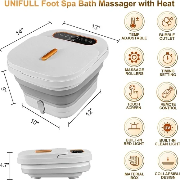 🦶 Collapsible Foot Spa Bath – Touch Screen, Massage & Pedicure Kit - Picture 2 of 6